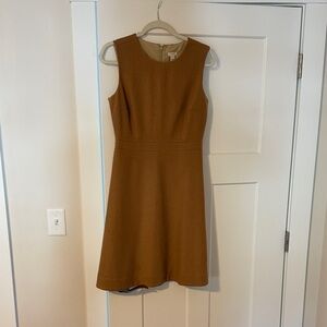 J. Crew Factory Camel Sleeveless Wool Dress